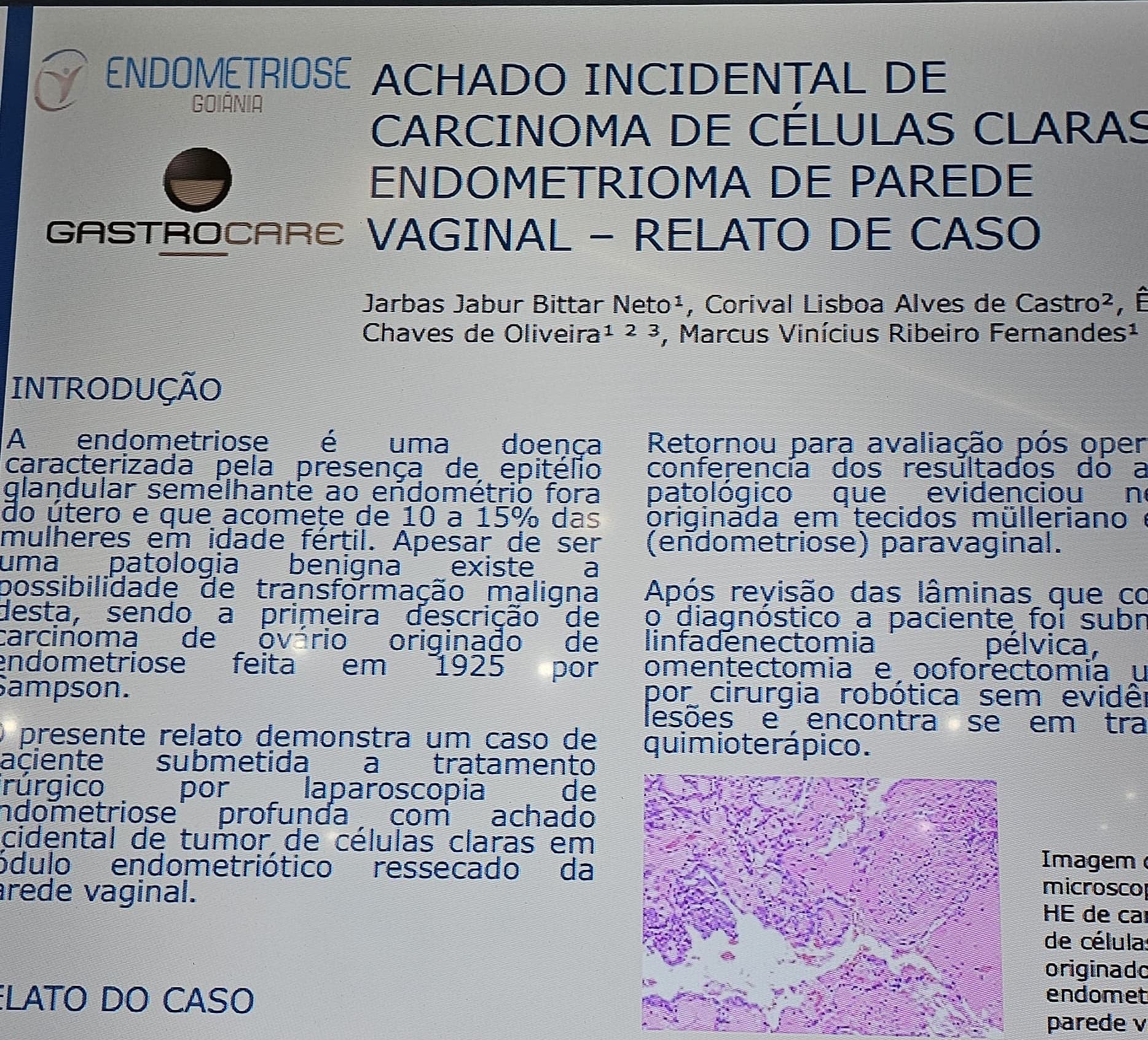 Apresentamos um trabalho científico nesse importante congresso.